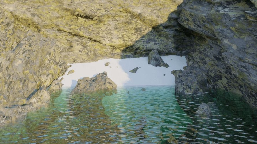 Art of a photorealistic cove